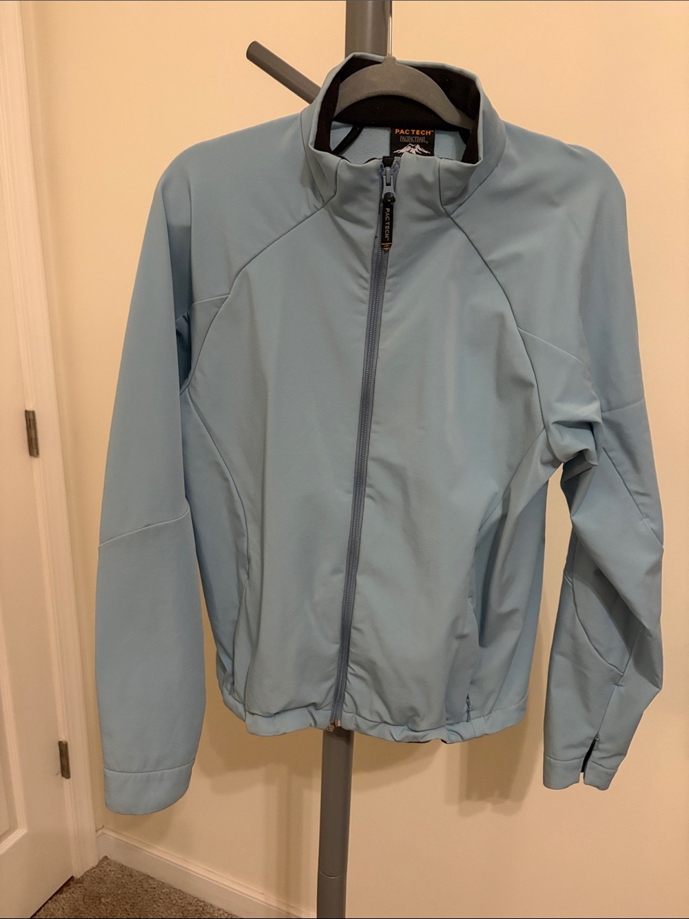 Pact Women's Pale Blue Zip-Up Utility Jacket